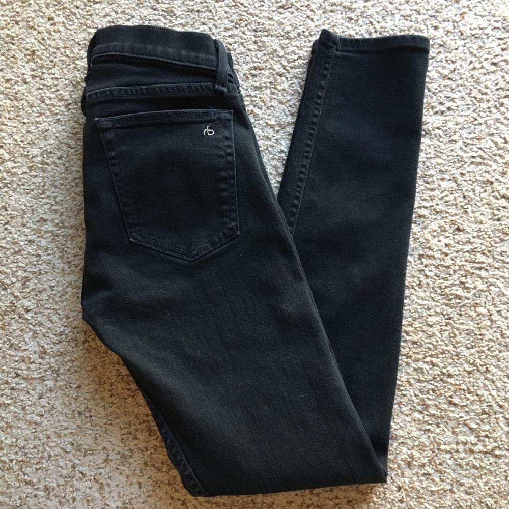 Rag & Bone Black Denim Jeans. Fit 1 Skinny Leg 31